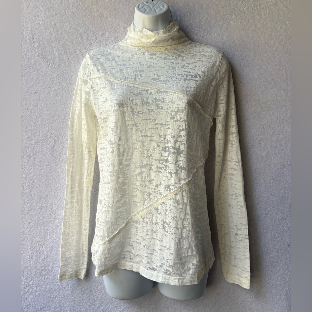 Sundance long sleeve burn out turtleneck tee